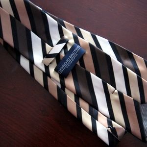 NWOT GIORGIO BRUTINI BROWN BLACK MULTI TIE CRAVAT